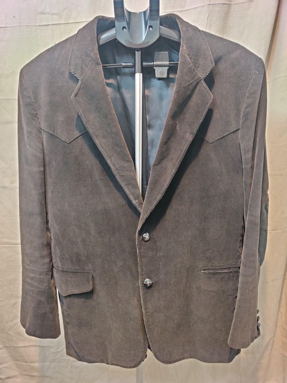 Sheplers Corduroy Western Blazer Jacket Brown Men's 44L Button Up Elbow Patches